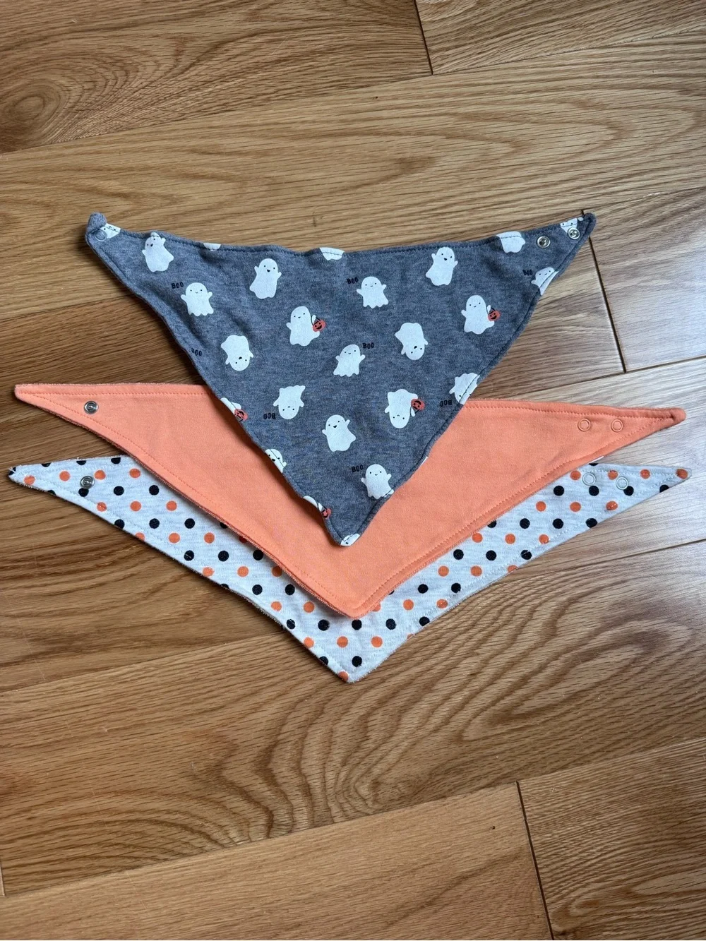 Trio of Halloween Baby Bandana Bibs